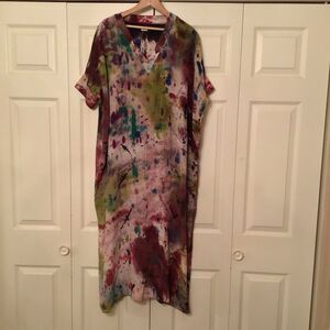 Colorful Art Tie-Dye Maxi Dress